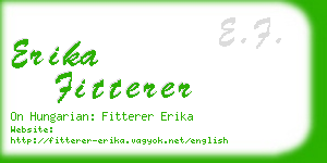 erika fitterer business card